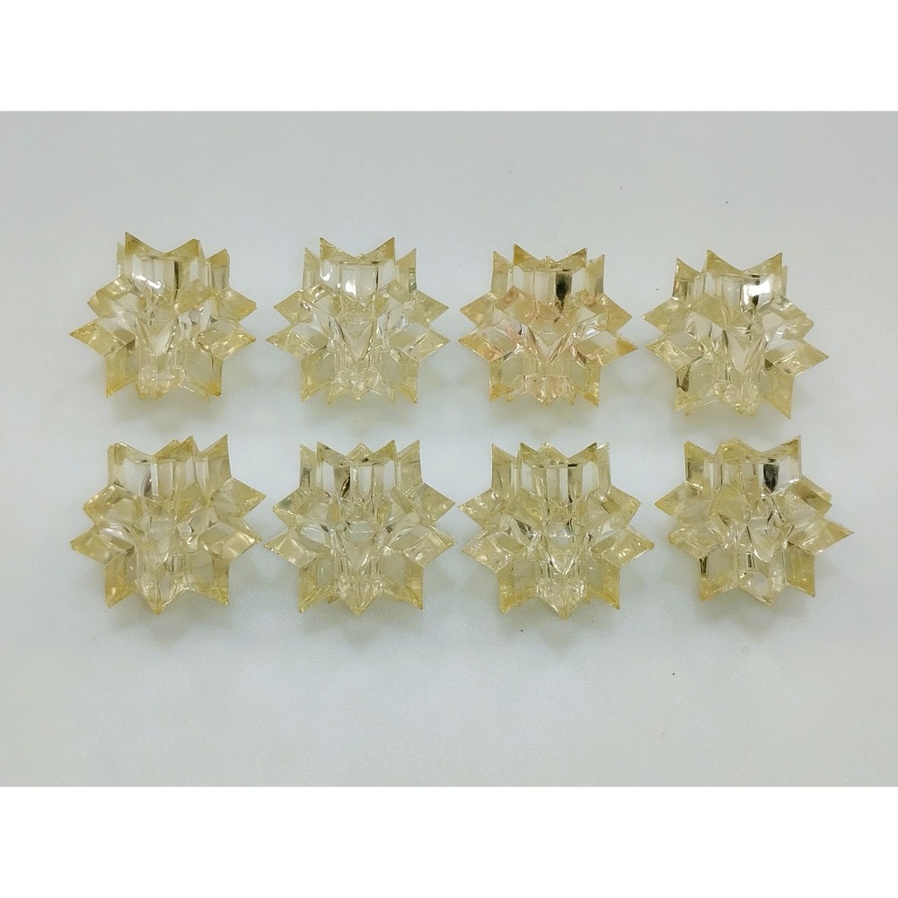 8x - Vintage Christmas Starburst Atomic Light Reflectors 3/8" Center 2" Dia